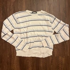 Blue and White Striped Brandy Melville Sweater